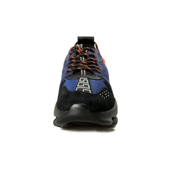 Versace Men's Suede & Leather Chain Reaction Sneakers Shoes US 14 IT 47